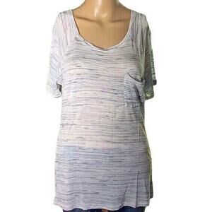Calvin Klein Jeans Womens T Shirt Top Casual Short Sleeved Pullover Gray Medium